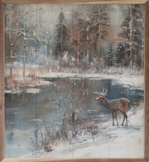 Lakeside Deer 2 By Petals Prints Design